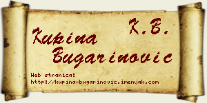 Kupina Bugarinović vizit kartica